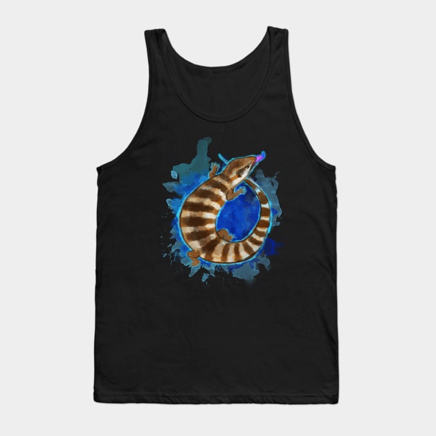 Blue Tongue Skink • Watercolor Art Tank Top by FalconArt